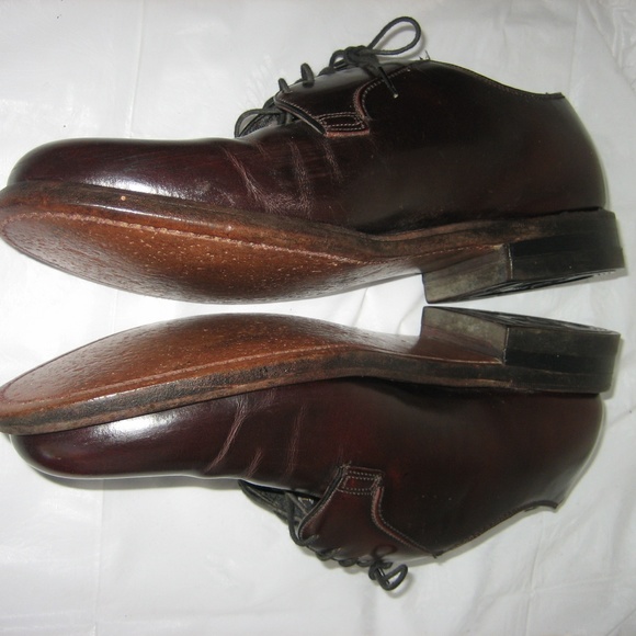 FLORSHEIM Burgundy Plain Toe Oxfords, 10 3 E main image 5
